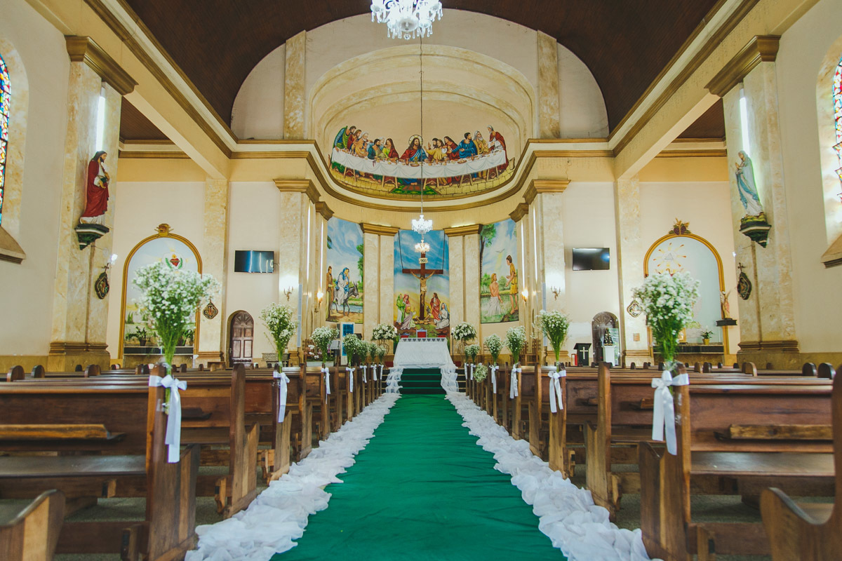 Paróquia São Sebastião de Andirá, preparada para o Casamento de Mayara e Jean.