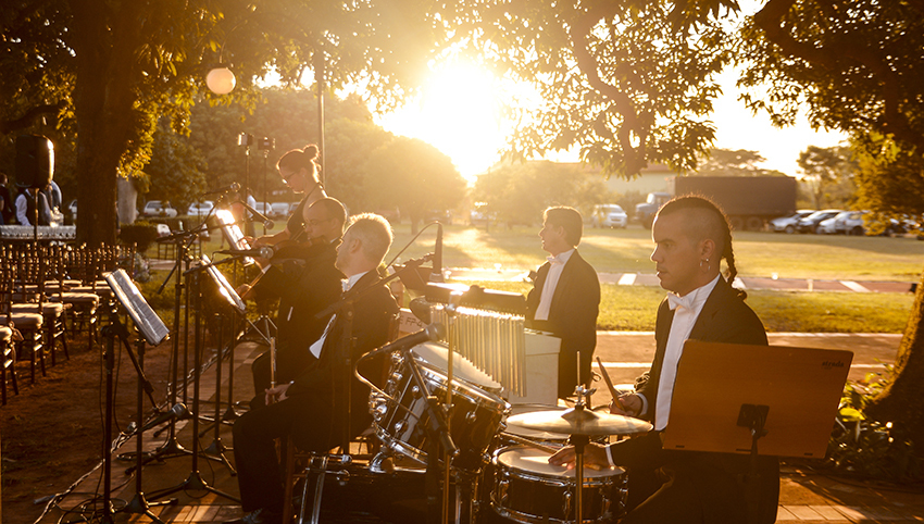 por do sol em casamento
