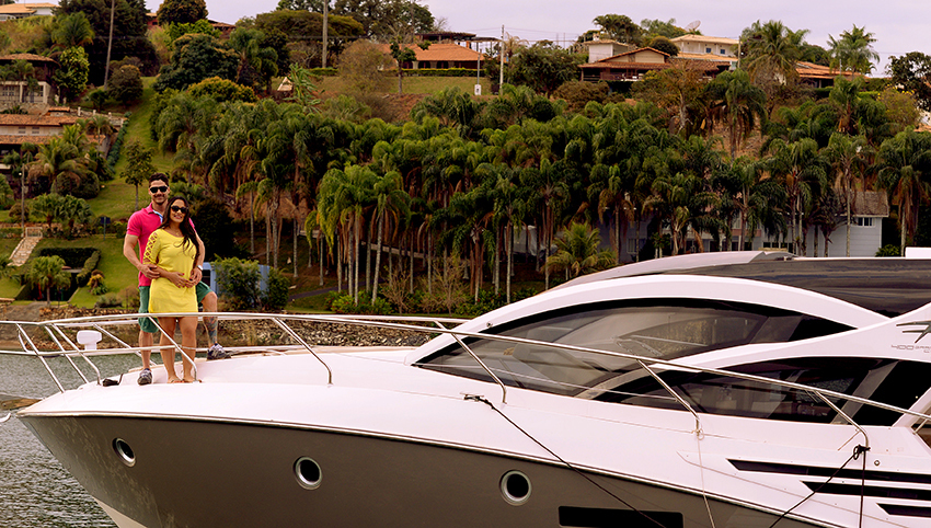 pré wedding em lancha 