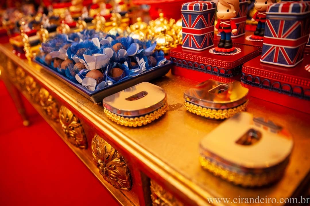 festa de aniversario de bebe menino de 1 ano com tema londres buffet rapanui