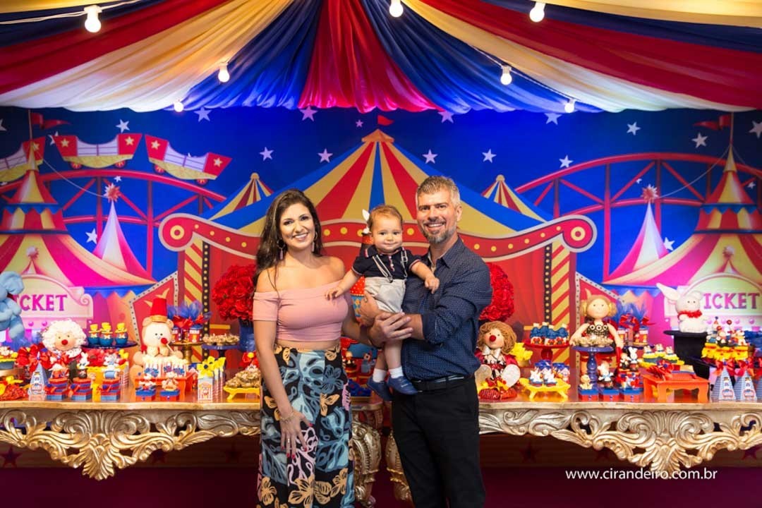 festa de aniversario de bebe menino de 1 ano com tema circo buffet letsgo pampulha