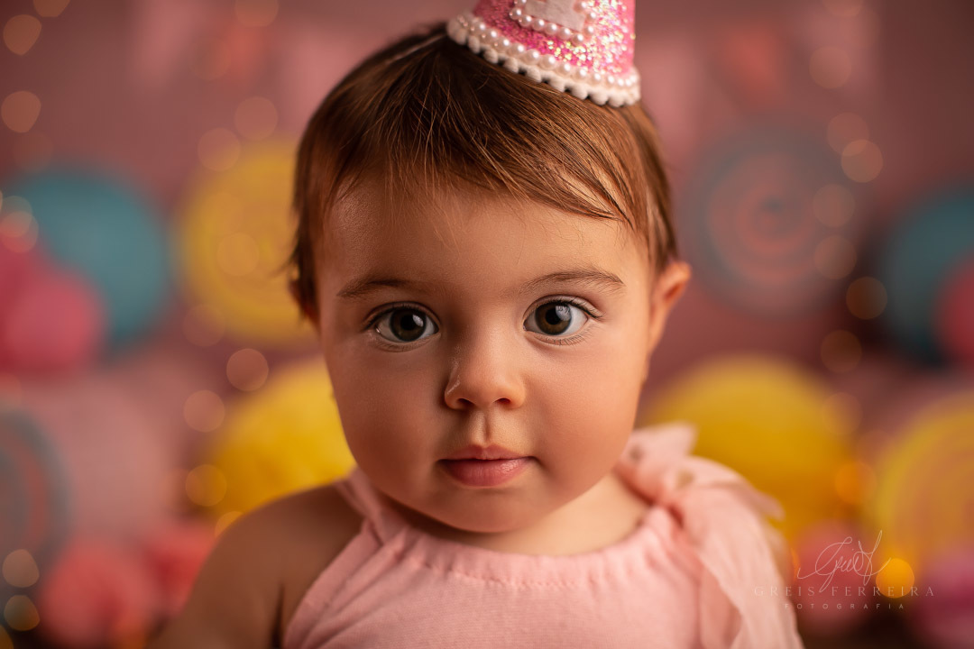 Smash the Cake de Pirulito ensaio de aniversario bebe 1 ano 12 meses