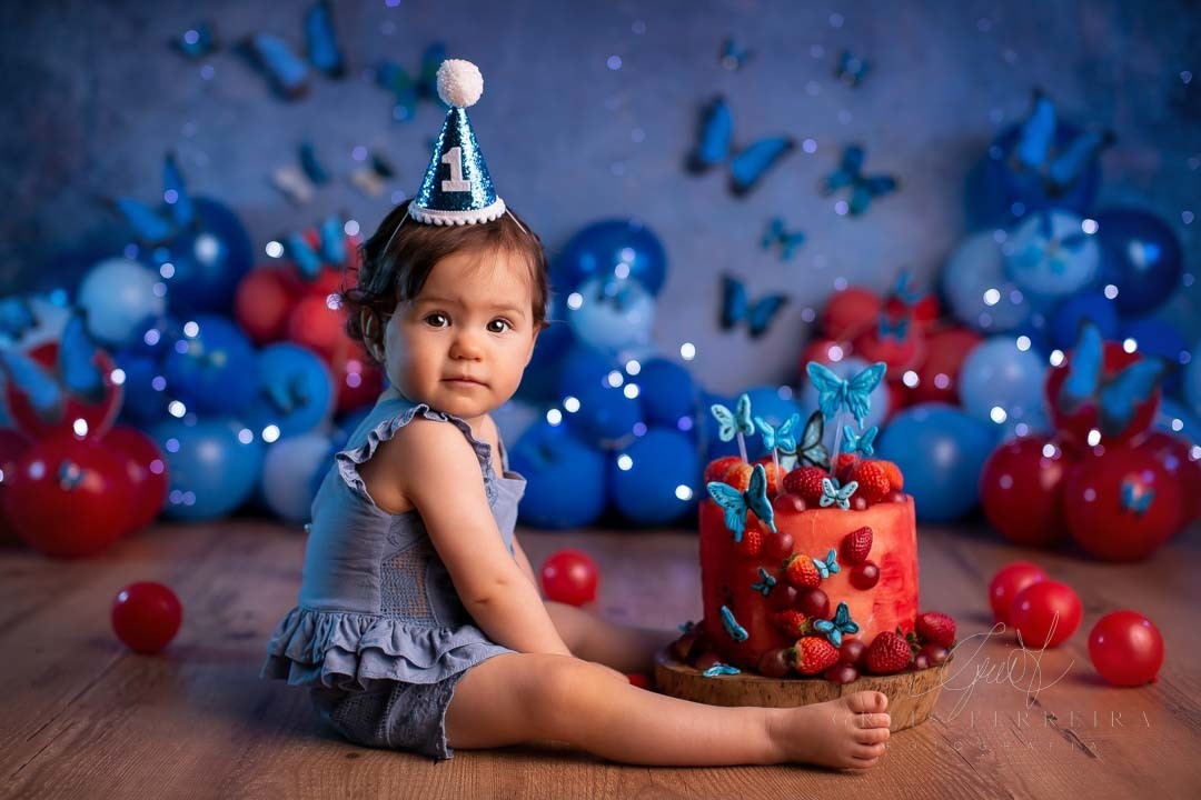 smash the cake fruit borboleta com bolo de melancia