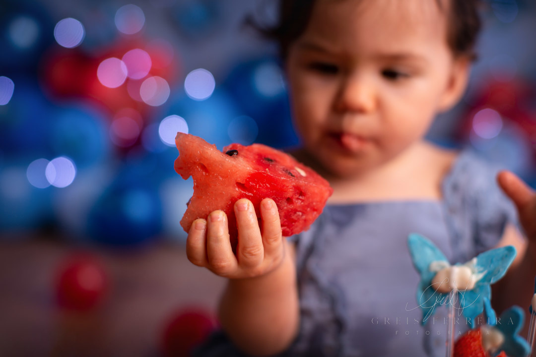 smash the cake fruit borboleta com bolo de melancia