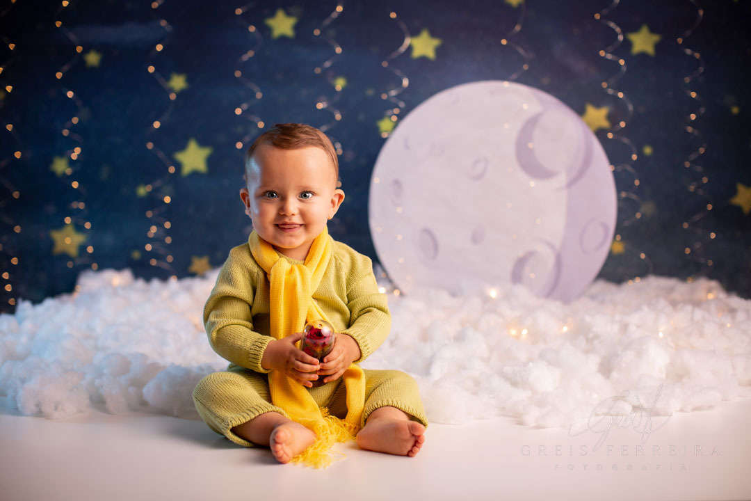 Pequeno Príncipe ensaio bebe 1 ano menino