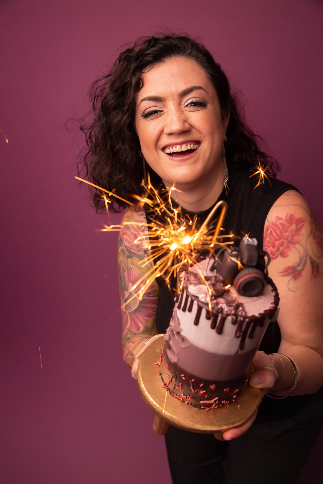 smash the cake 40 anos adulto mulher