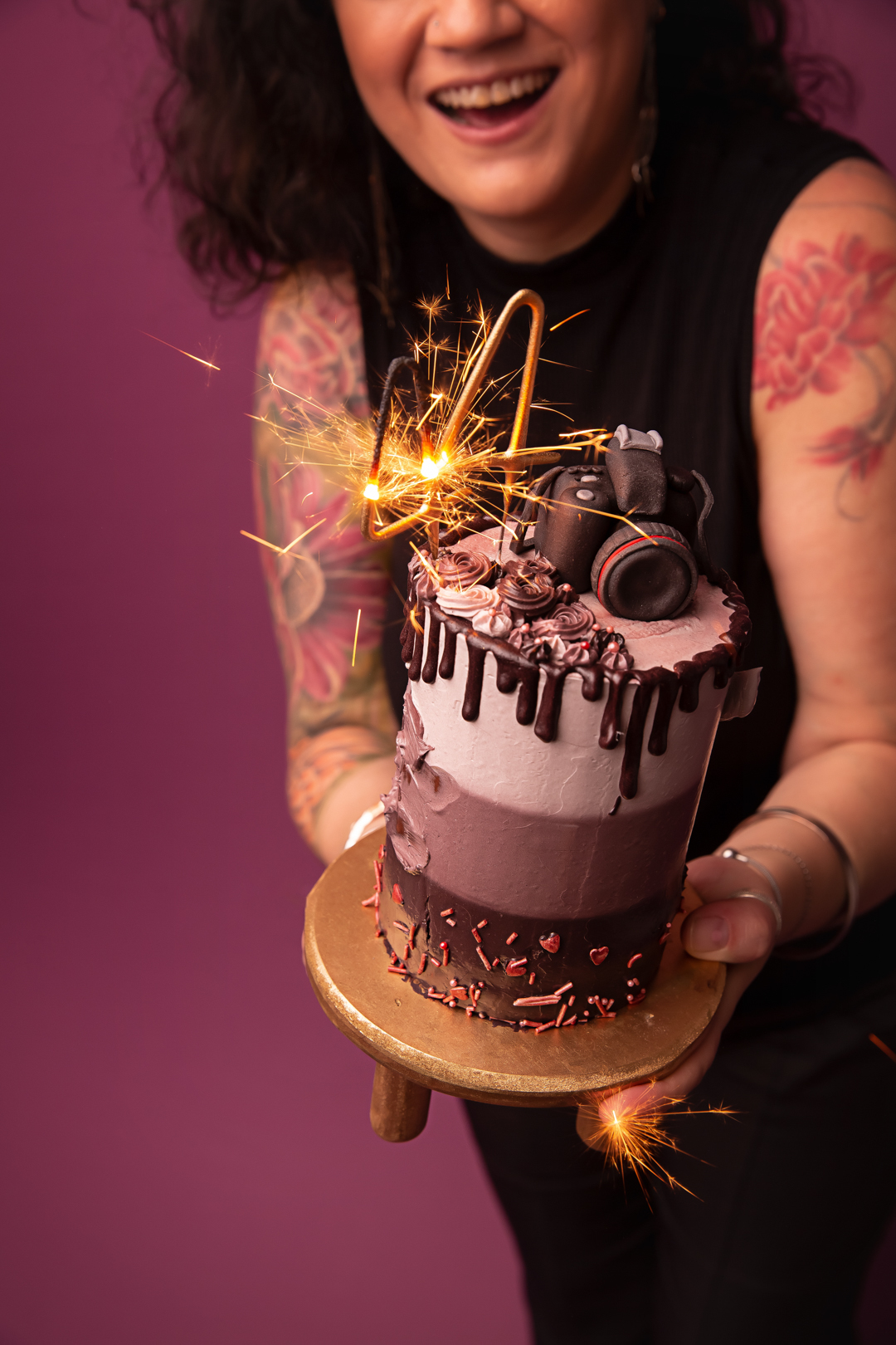 smash the cake 40 anos adulto mulher