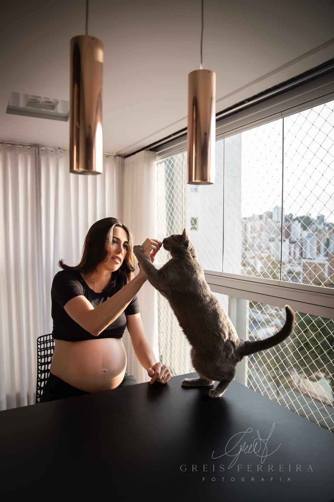 Ensaio Gestante em casa 30 semanas foto gestação