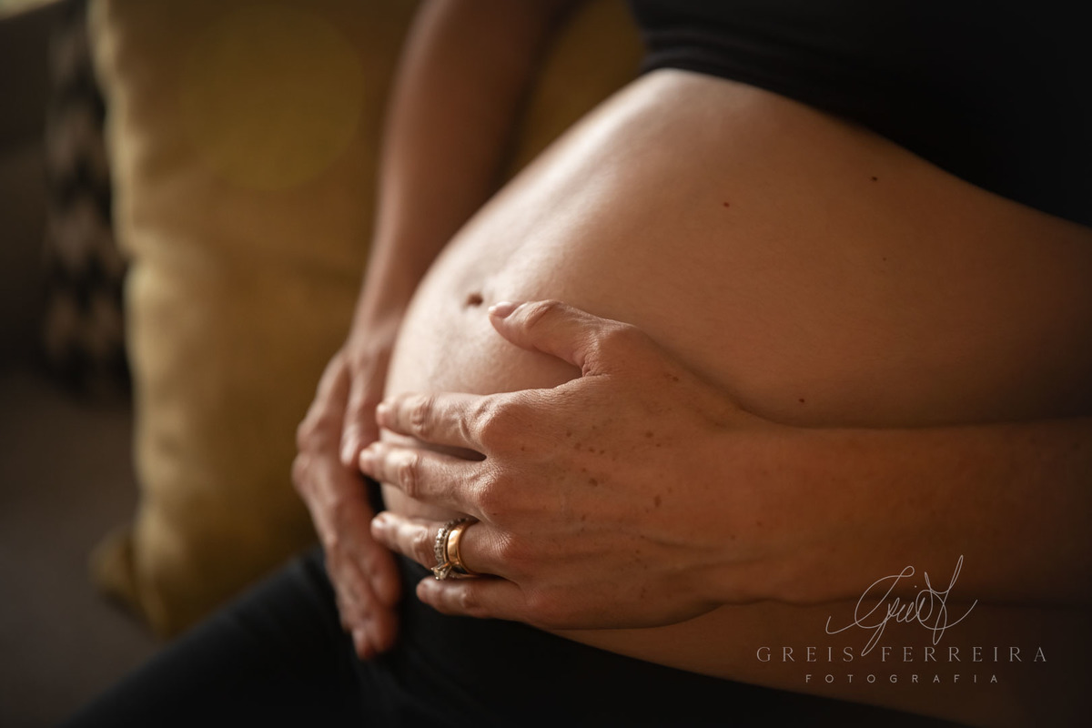 Ensaio Gestante em casa 30 semanas foto gestação