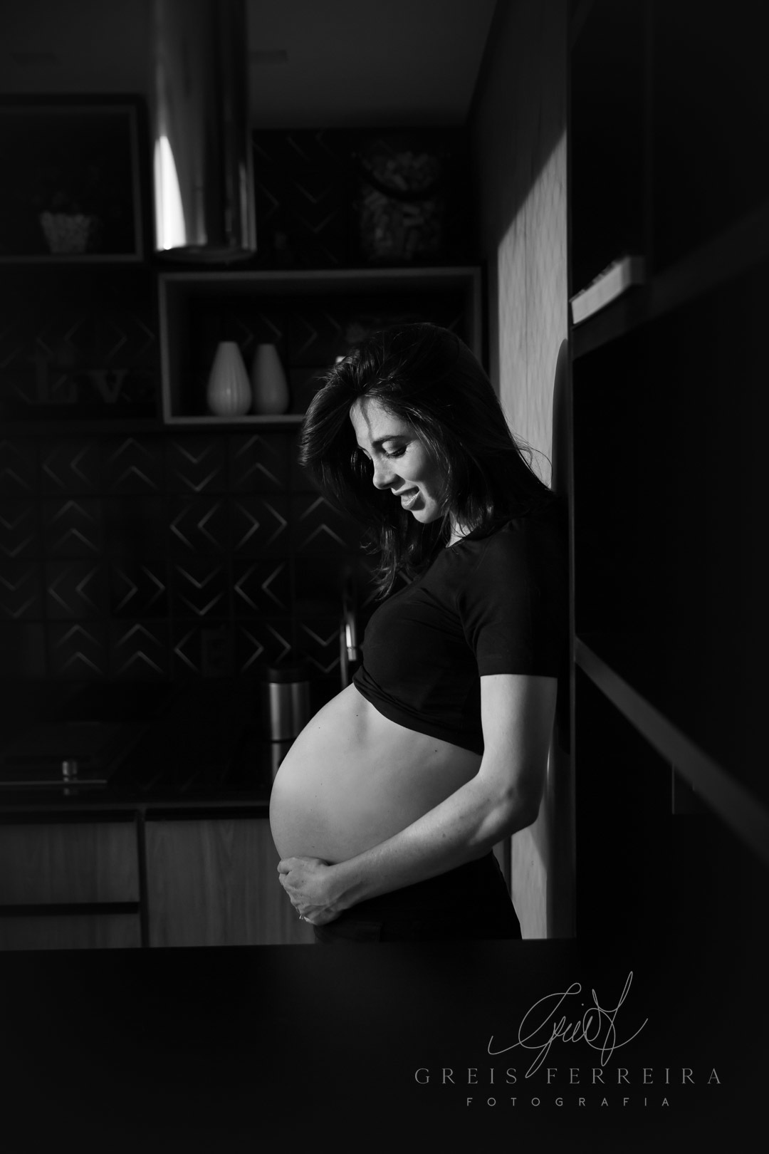 Ensaio Gestante em casa 30 semanas foto gestação
