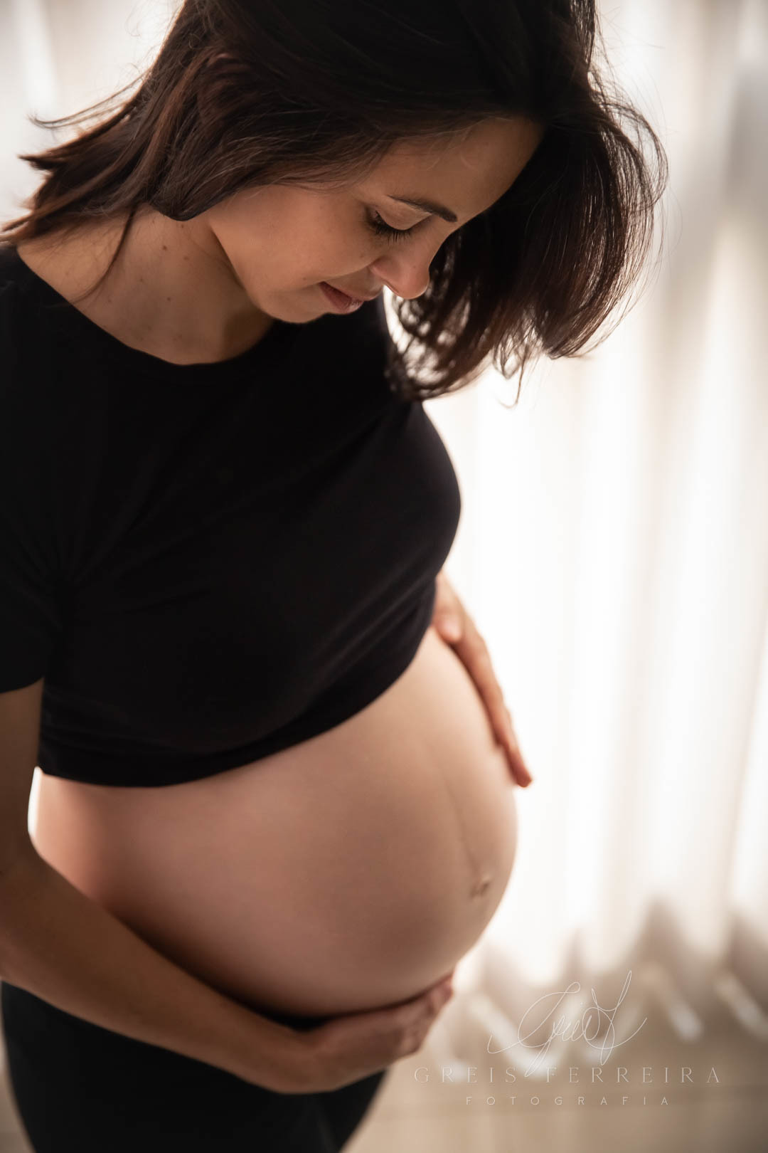 Ensaio Gestante em casa 30 semanas foto gestação