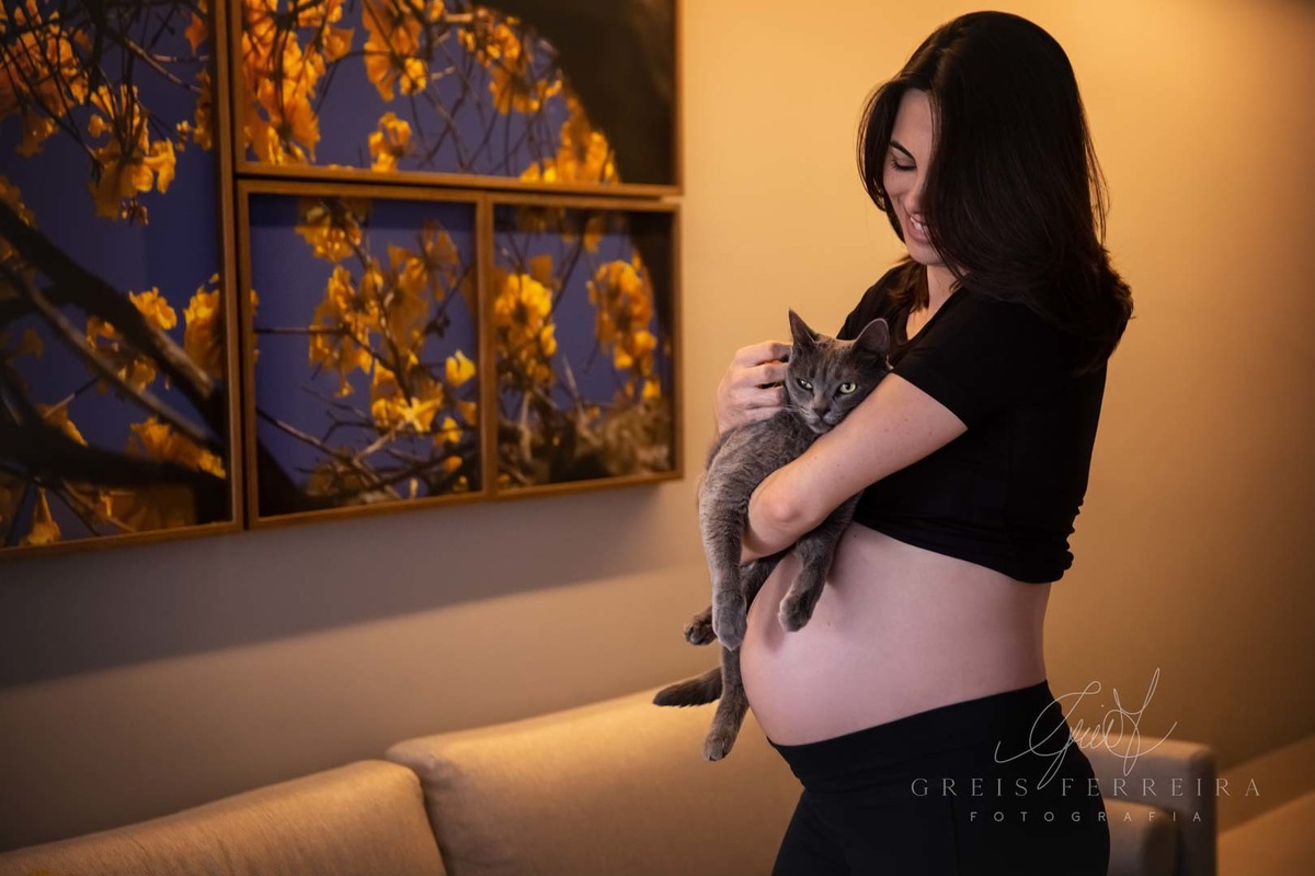 Ensaio Gestante em casa 30 semanas foto gestação