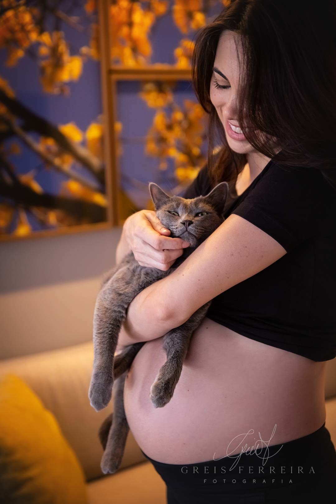 Ensaio Gestante em casa 30 semanas foto gestação