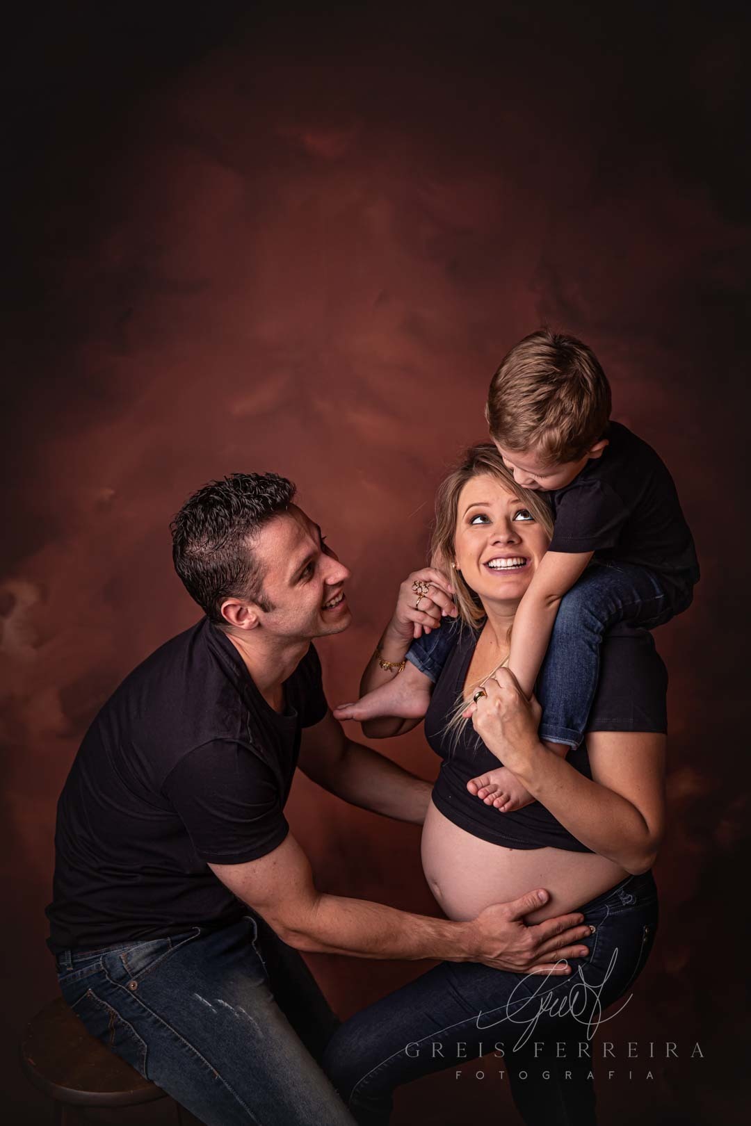 Ensaio Gestante 30 semanas foto gestação familia pai marido filho