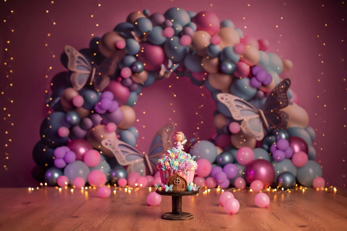 smash the cake ensaio bebe borboleta