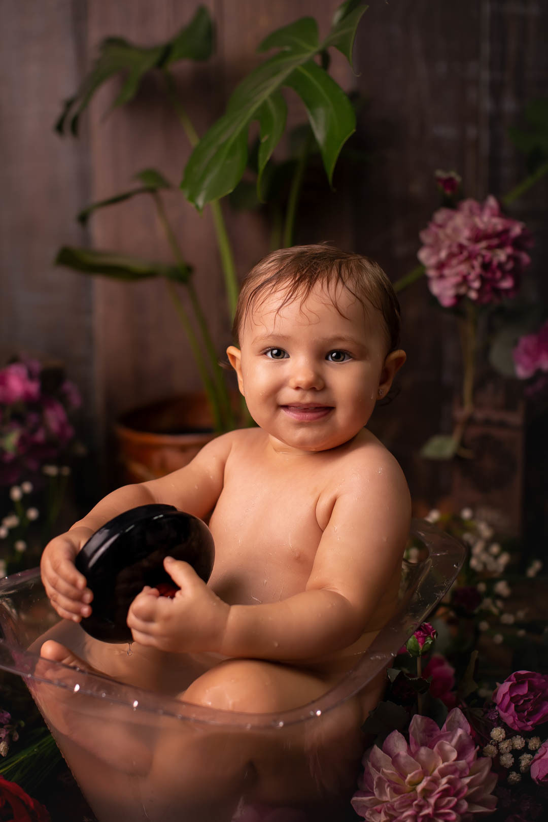 hora do banho spa bebe menina 1 ano bebe 11 meses