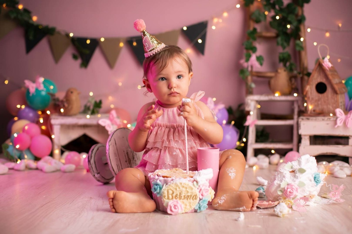 smash the cake jardim encantado menina 1 ano bebe 11 meses