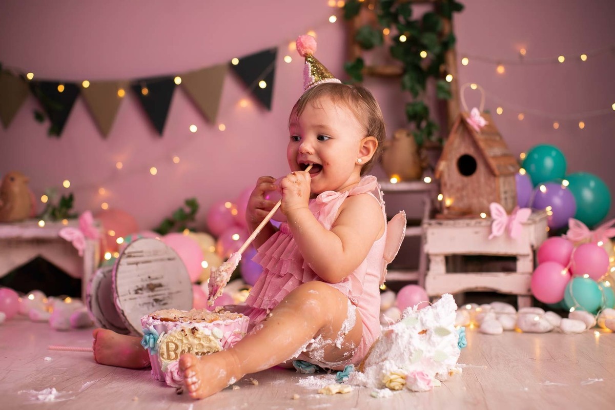 smash the cake jardim encantado menina 1 ano bebe 11 meses