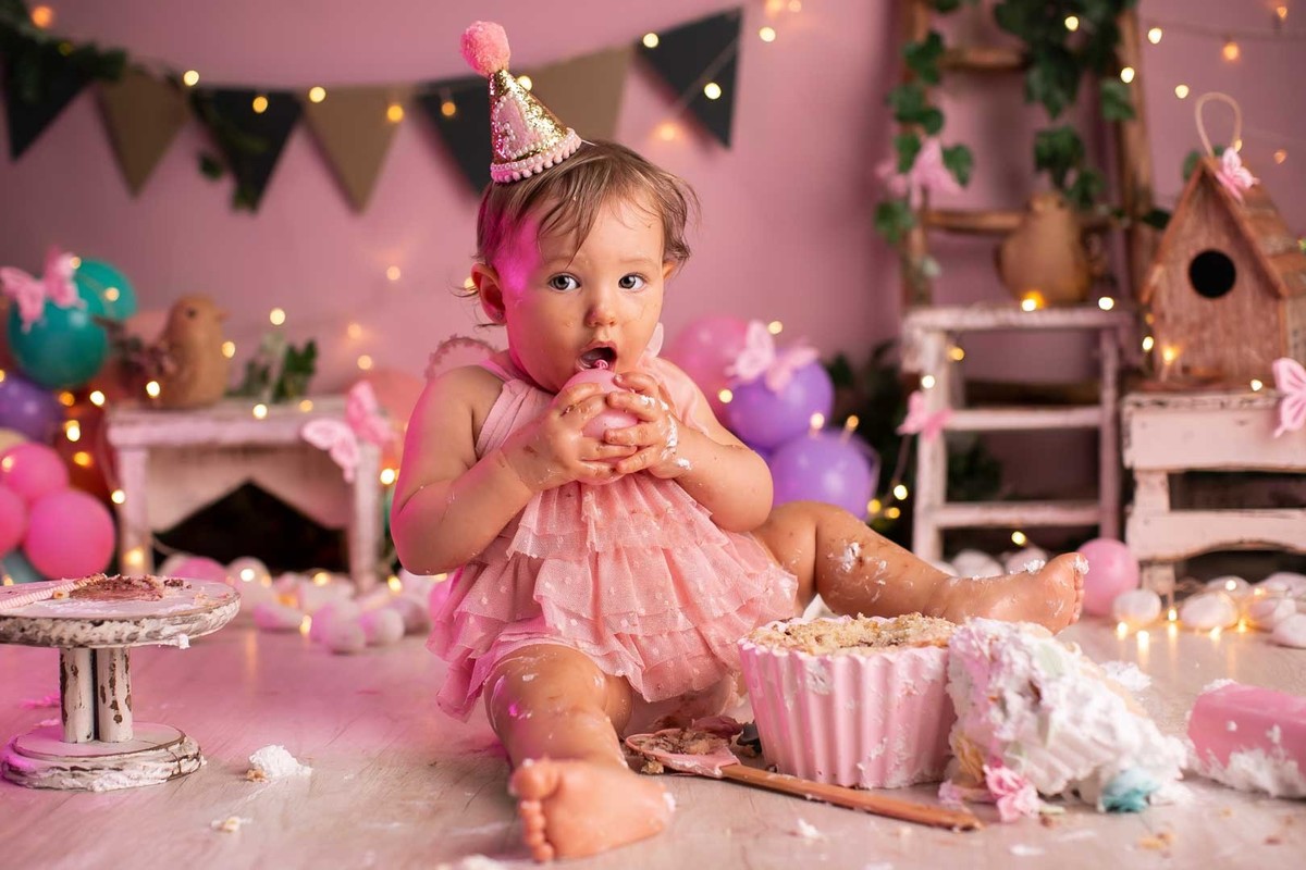 smash the cake jardim encantado menina 1 ano bebe 11 meses
