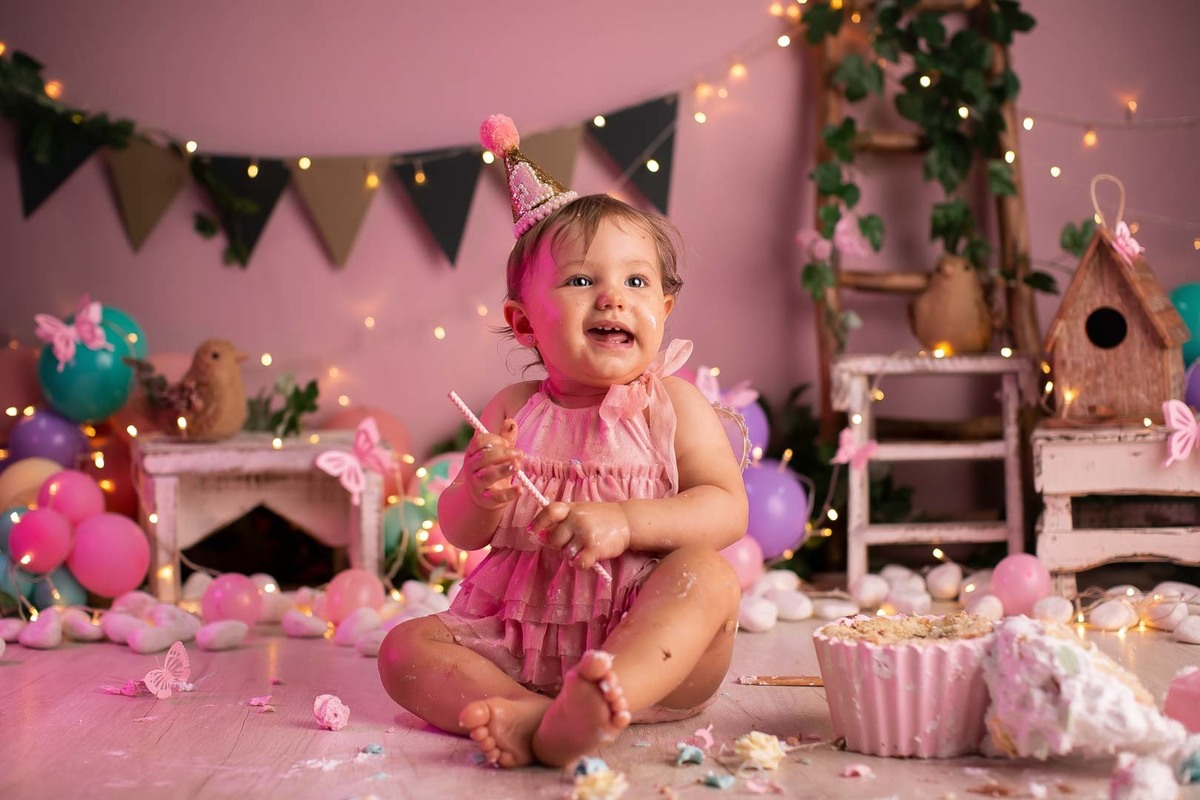 smash the cake jardim encantado menina 1 ano bebe 11 meses
