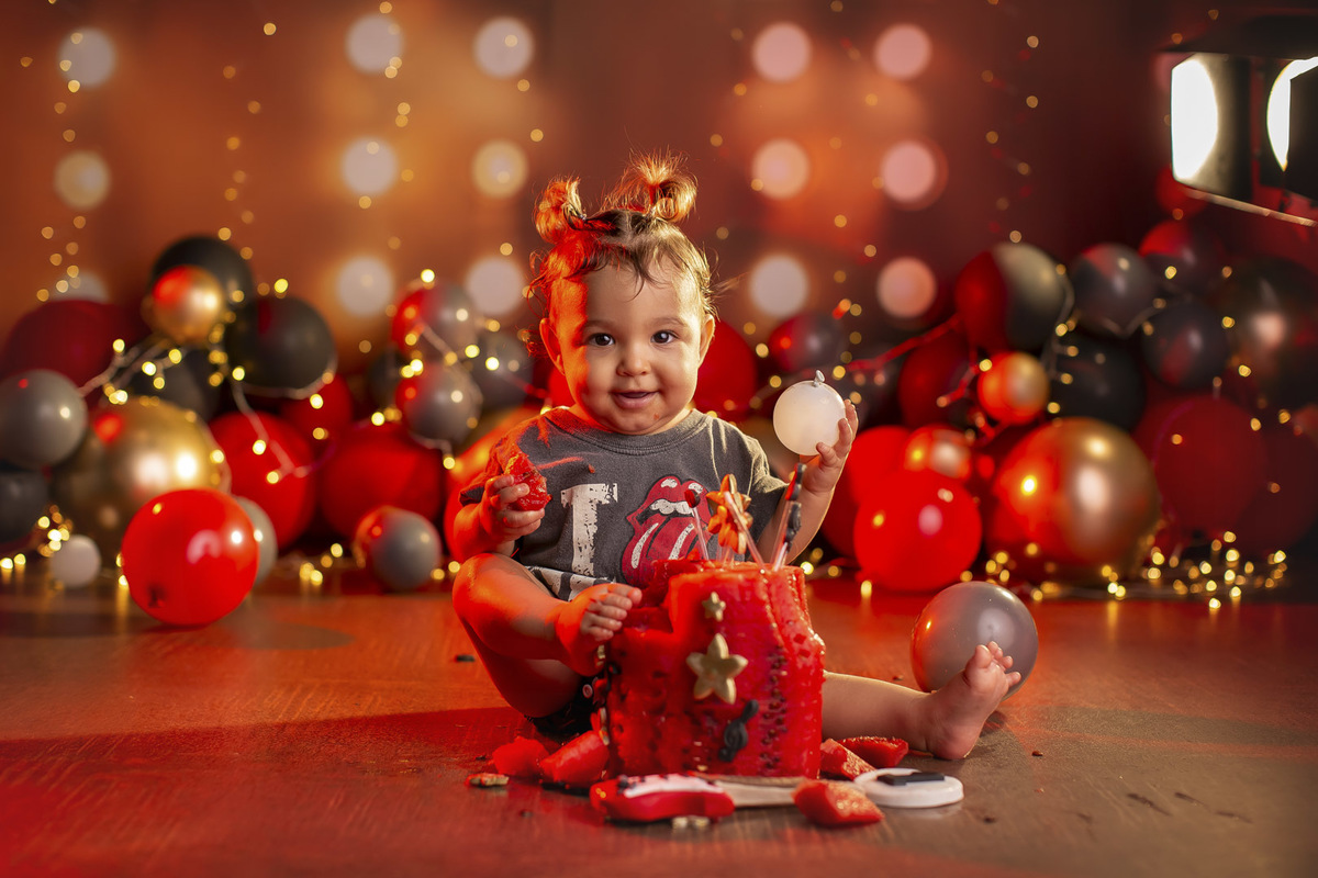 smash the cake fruit 1 ano menina rock