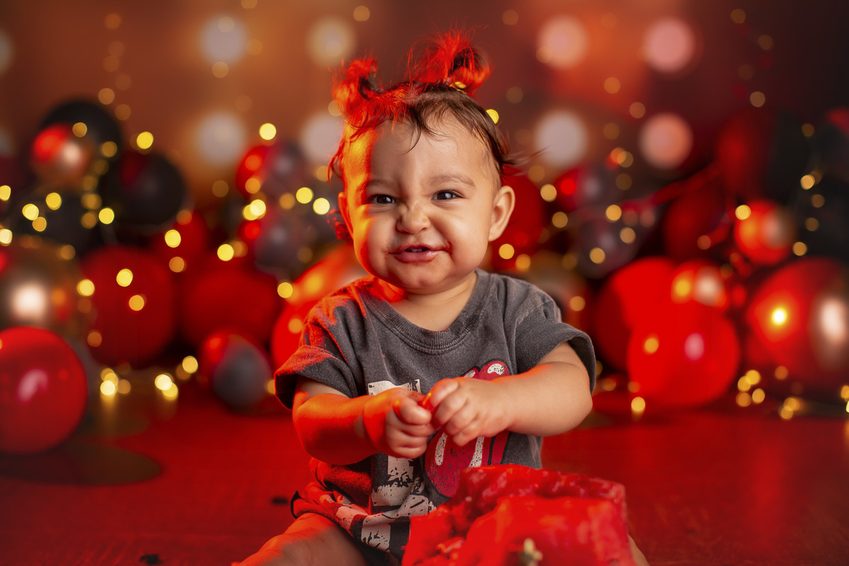 smash the cake fruit 1 ano menina rock