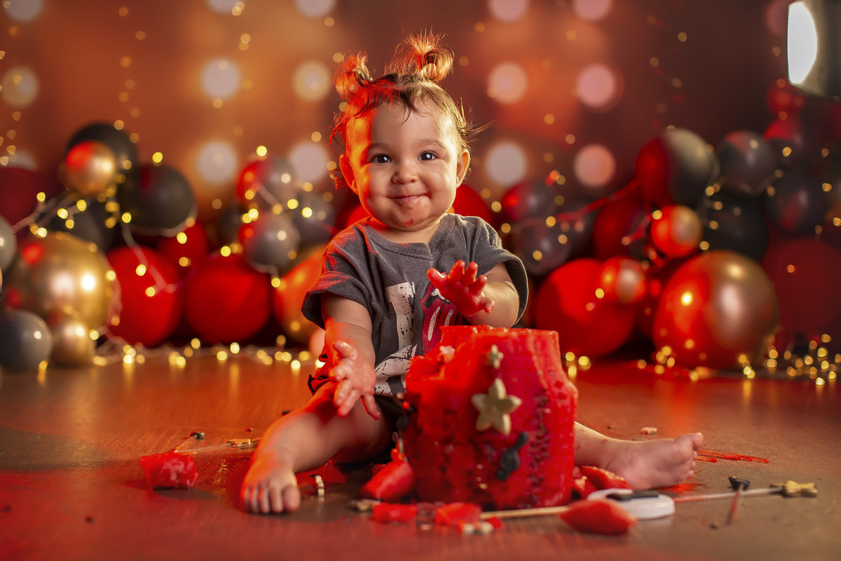 smash the cake fruit 1 ano menina rock