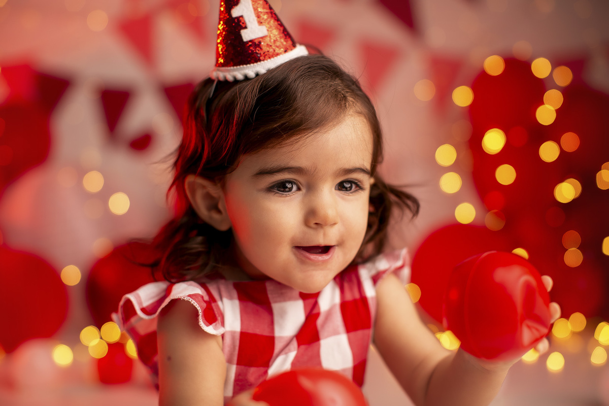 smash the cake coracao ensaio bebe 1 ano menina