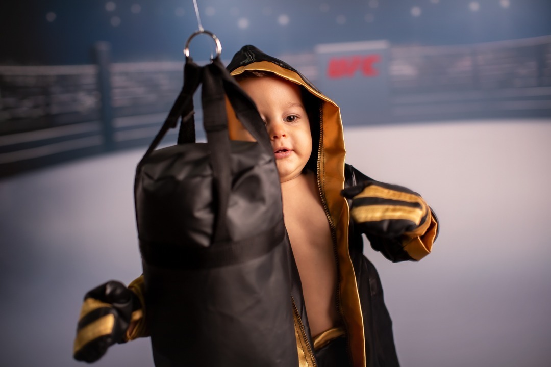 ensaio infantil luta box mma menino UFC
