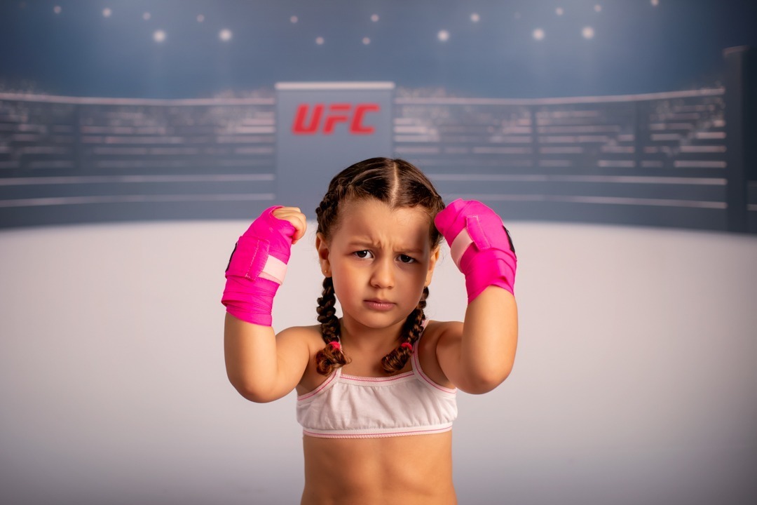 ensaio infantil luta box mma menina UFC