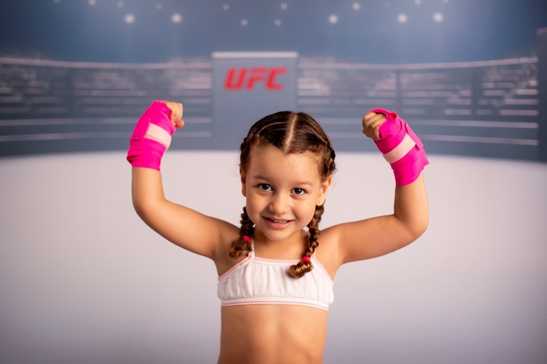 ensaio infantil luta box mma menina UFC
