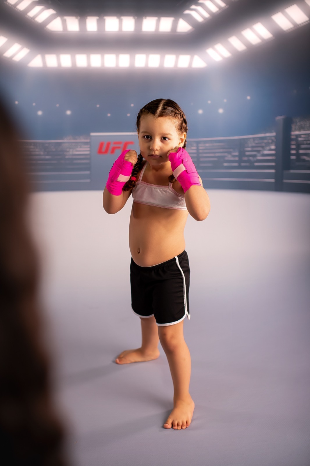 ensaio infantil luta box mma menina UFC