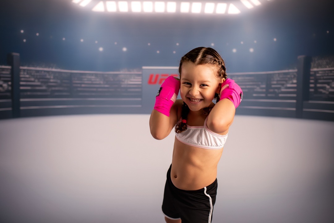 ensaio infantil luta box mma menina UFC