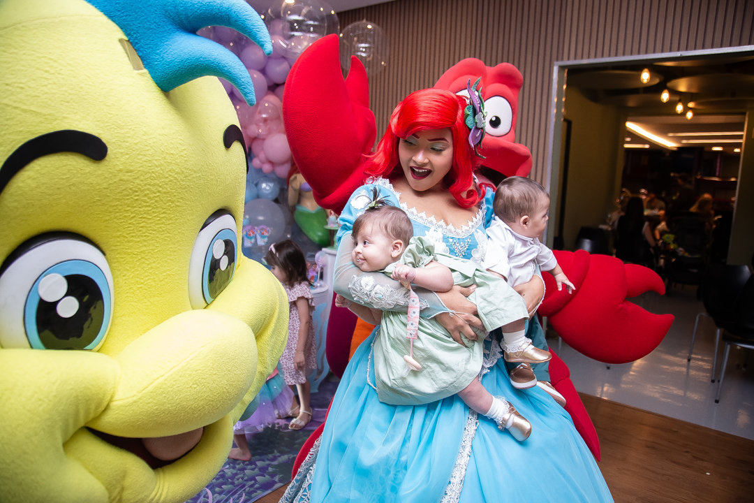 festa infantil aniversario 1 ano primeiro aninho buffet Splash menina Pequena Sereia fotos niver cobertura festa evento