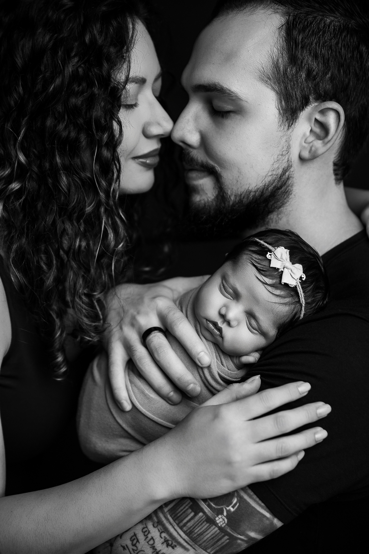 Ensaio newborn clean fotos de bebe familia