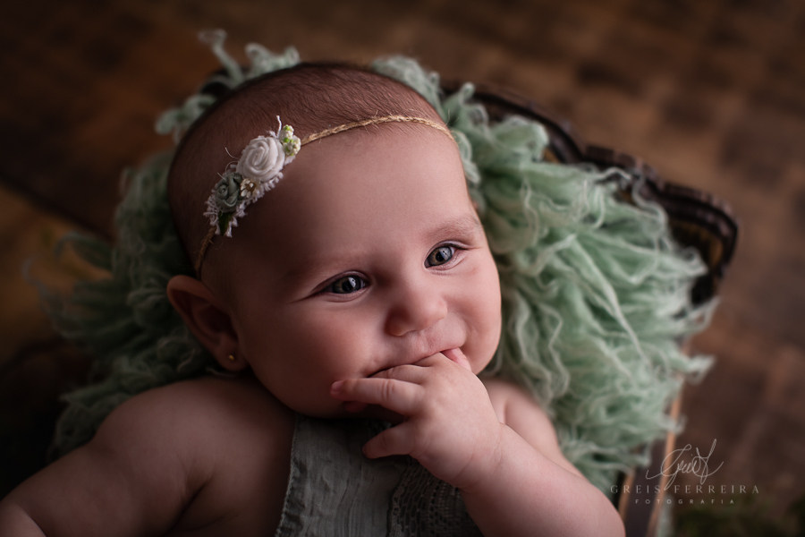 Abgail, 4 meses - Ensaio de bebê