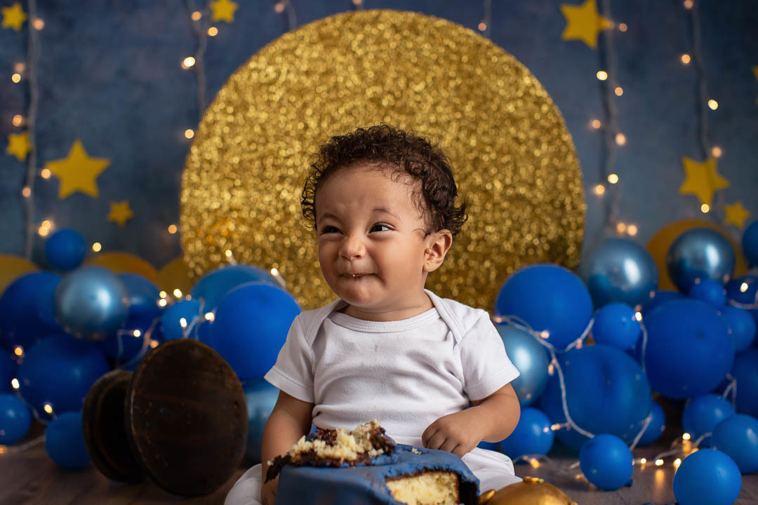 Pequeno Príncipe Lucca Smash the cake de bebe de 1 ano