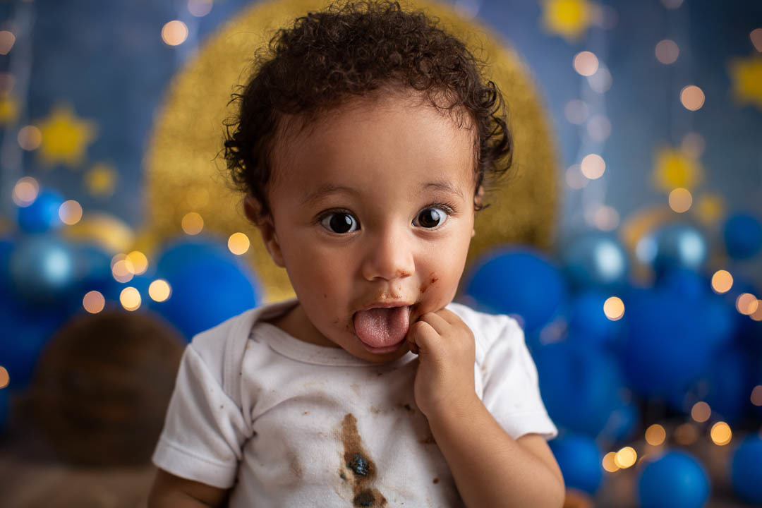 Pequeno Príncipe Lucca Smash the cake de bebe de 1 ano