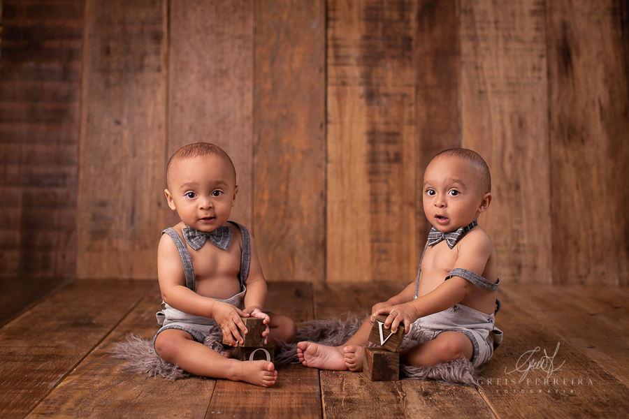 Heitor e Arthur | Smash the Cake de Gêmeos de 1 ano