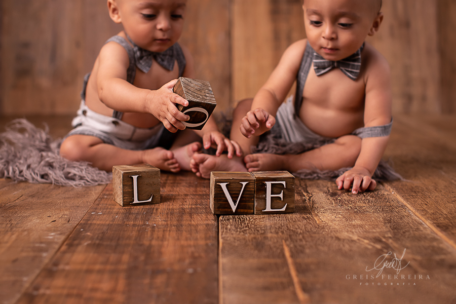 Heitor e Arthur | Smash the Cake de Gêmeos de 1 ano