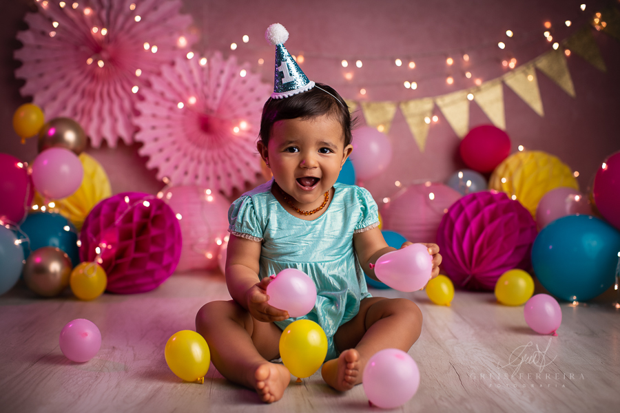 Smash the cake ensaio de bebê | Lavinia