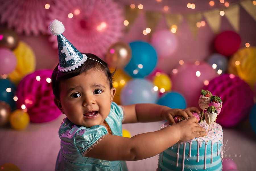 Smash the cake ensaio de bebê | Lavinia