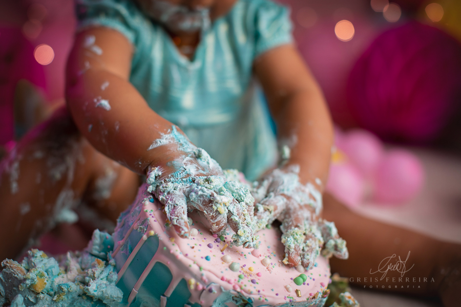 Smash the cake ensaio de bebê | Lavinia