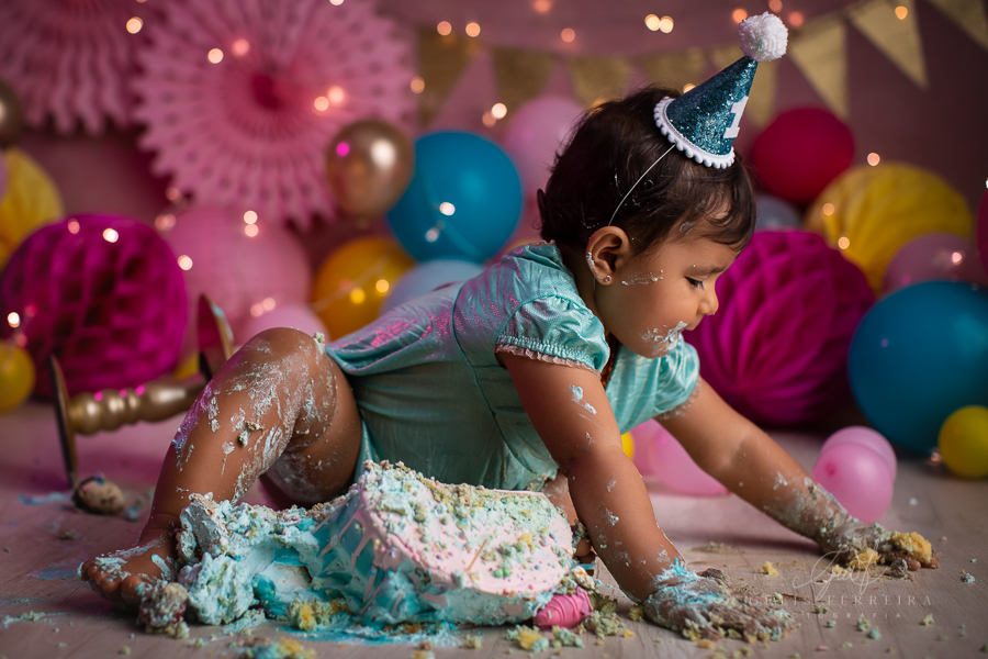 Smash the cake ensaio de bebê | Lavinia