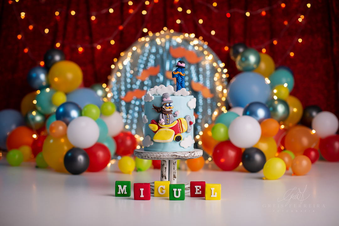 smash the cake circo do mundo bita ensaio de aniversario de bebe de 1 ano