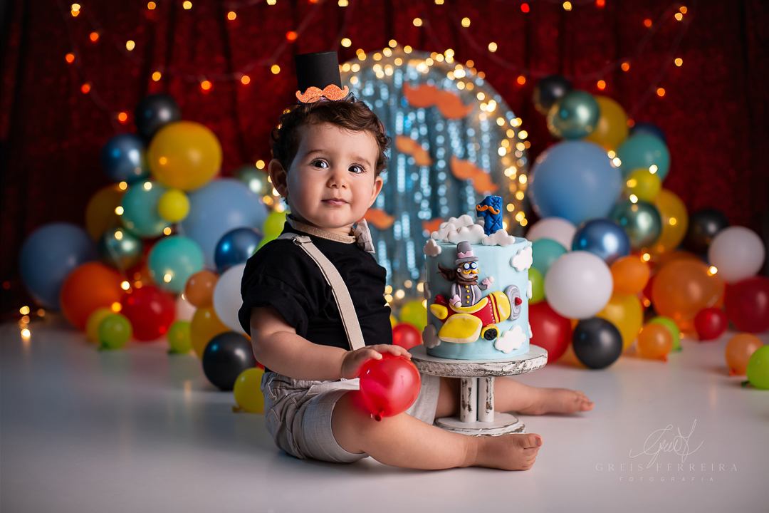 smash the cake circo do mundo bita ensaio de aniversario de bebe de 1 ano
