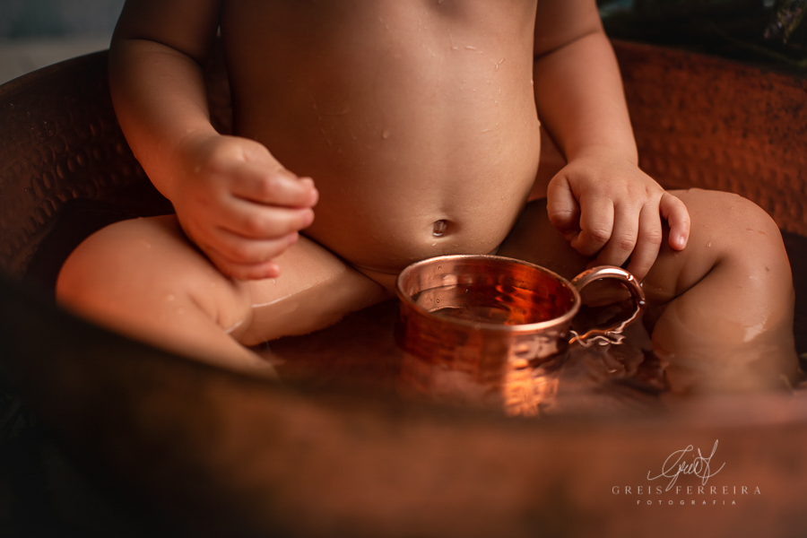 Rafael  | Hora do banho | Ensaio de 1 ano