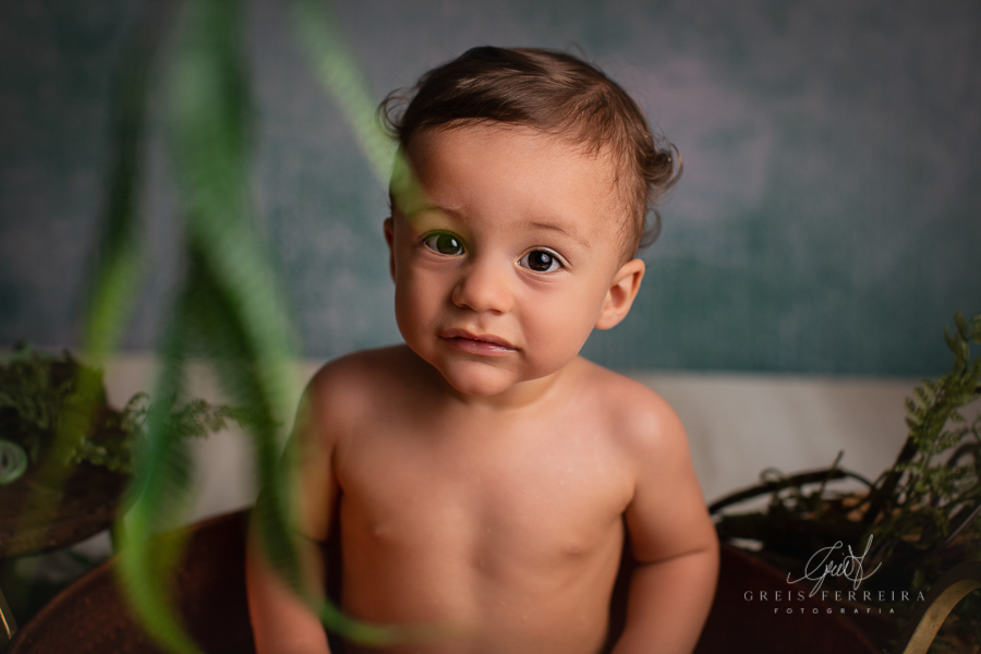 Rafael  | Hora do banho | Ensaio de 1 ano