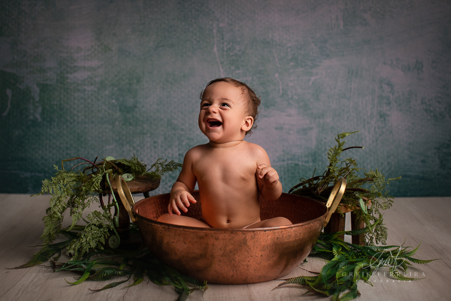 Rafael  | Hora do banho | Ensaio de 1 ano