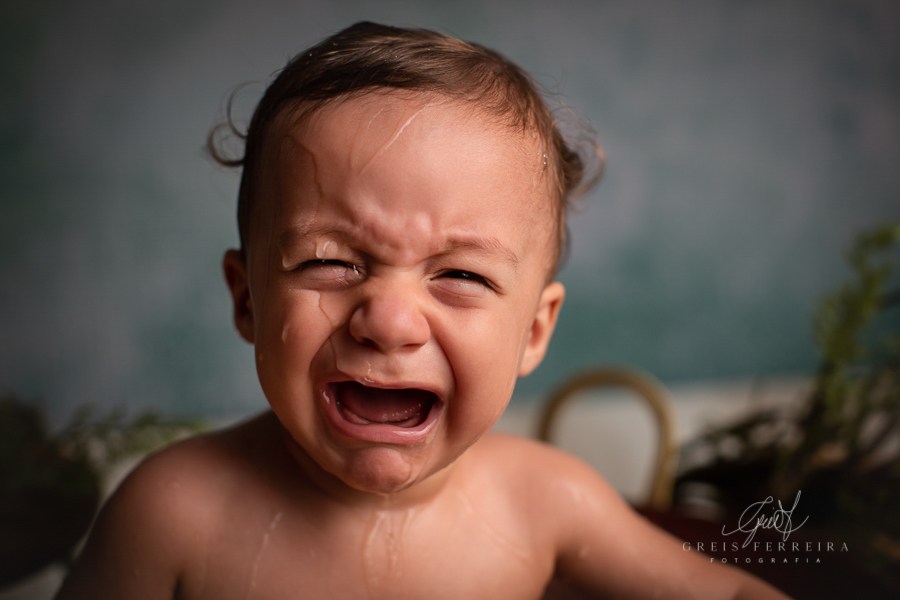 Rafael  | Hora do banho | Ensaio de 1 ano